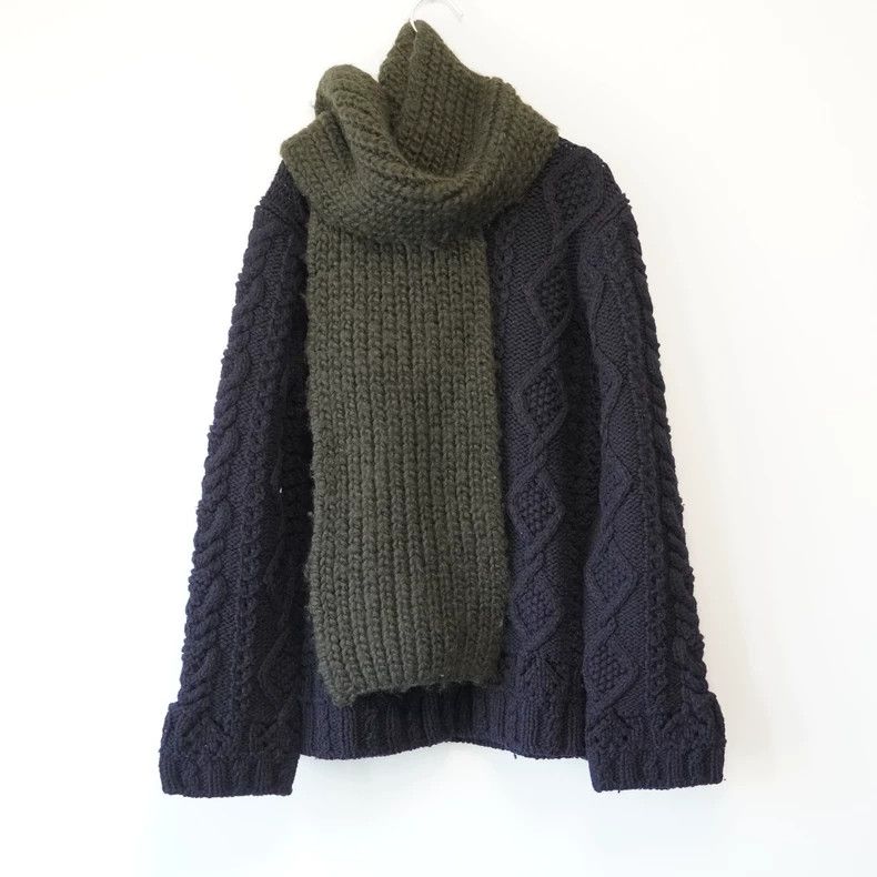 Yohji Yamamoto Yohji Yamamoto02 AW cement grey hand woven scarf 2503-Nexta Size ONE SIZE - 5 Thumbnail