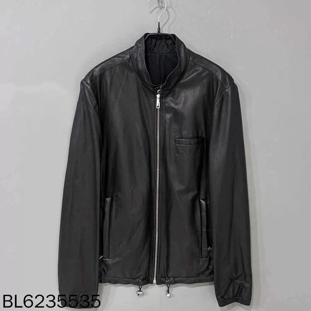 Prada Reversible Leather Triangle Logo Nylon Jacket Prada Size US M / EU 48-50 / 2 - 1 Thumbnail