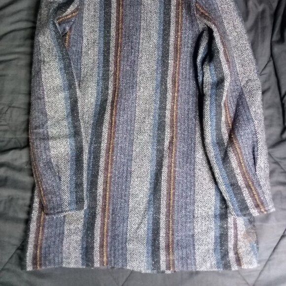 Other Vintage Wool Herringbone Striped Double Breast Pea Coat Size US M / EU 48-50 / 2 - 6 Thumbnail
