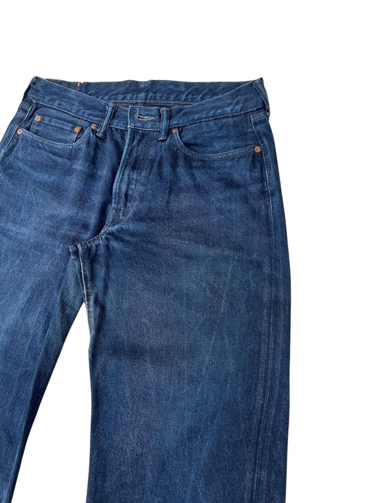 45rpm 45rpm Fade Indigo Hidden Rivets Denim Loose Jeans Size US 29 - 10 Thumbnail