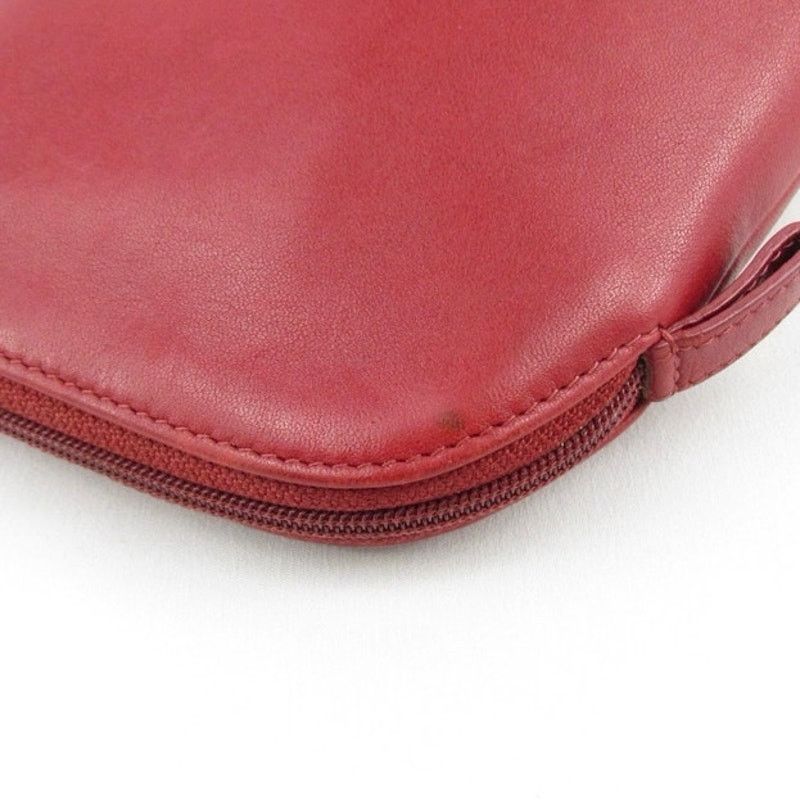 Coach Coach Red Leather Dome Wristlet / Cosmetic Bag Size ONE SIZE - 7 Thumbnail