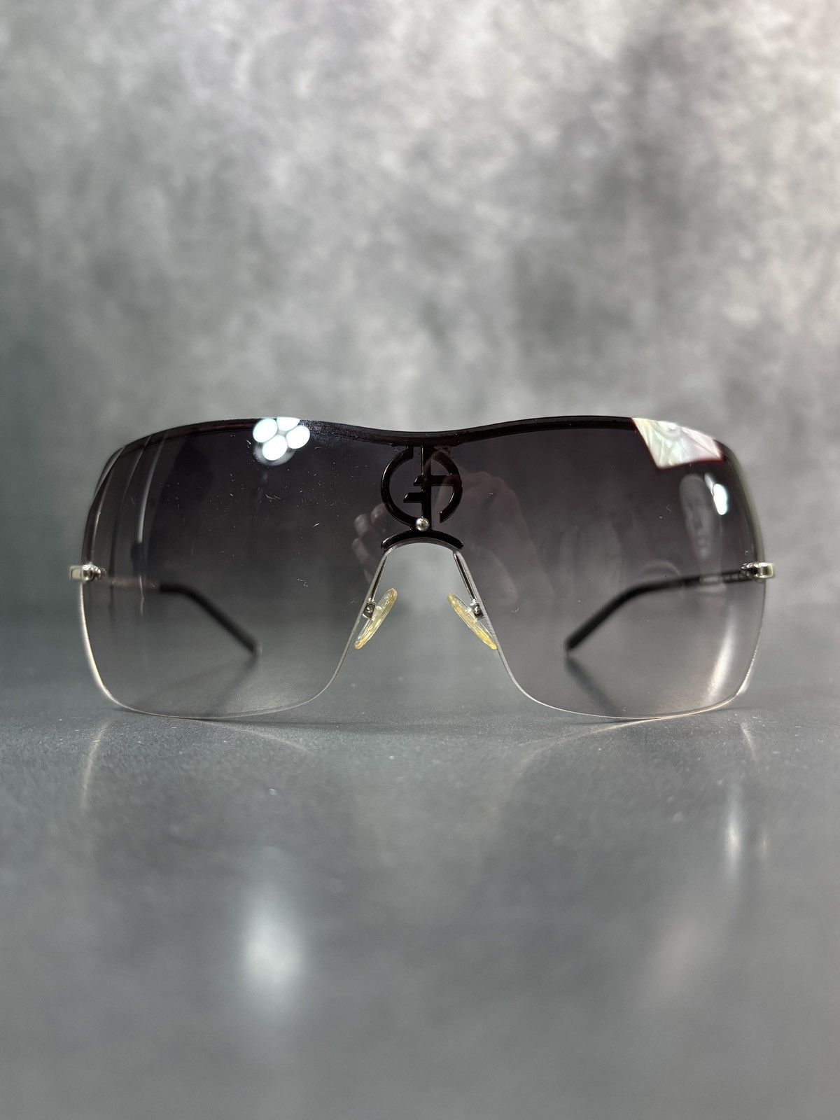 Giorgio Armani 2000s Giorgio Armani Shield Sunglasses GA 329/S Y2K Metal Size ONE SIZE - 4 Thumbnail