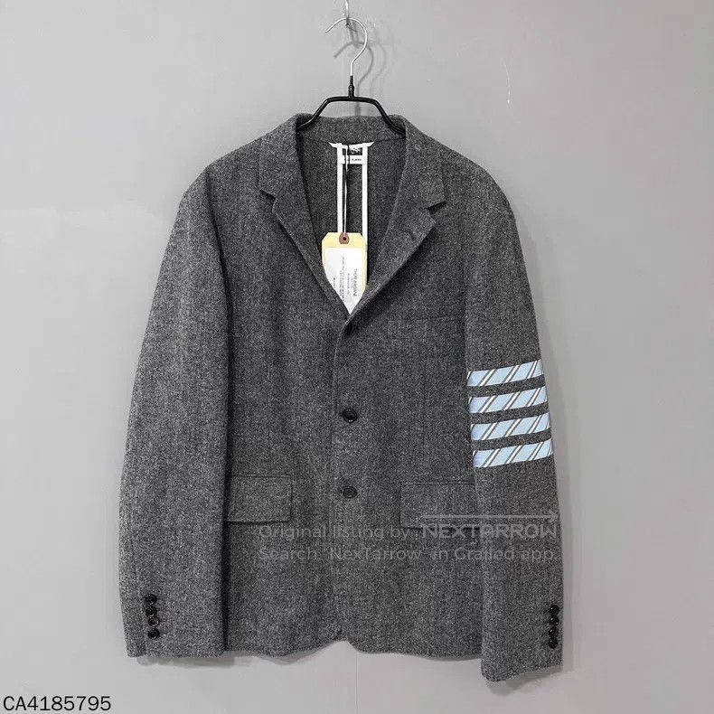 Thom Browne Thom Browne Woolen dark gray Jackets Size US M / EU 48-50 / 2 - 1 Thumbnail