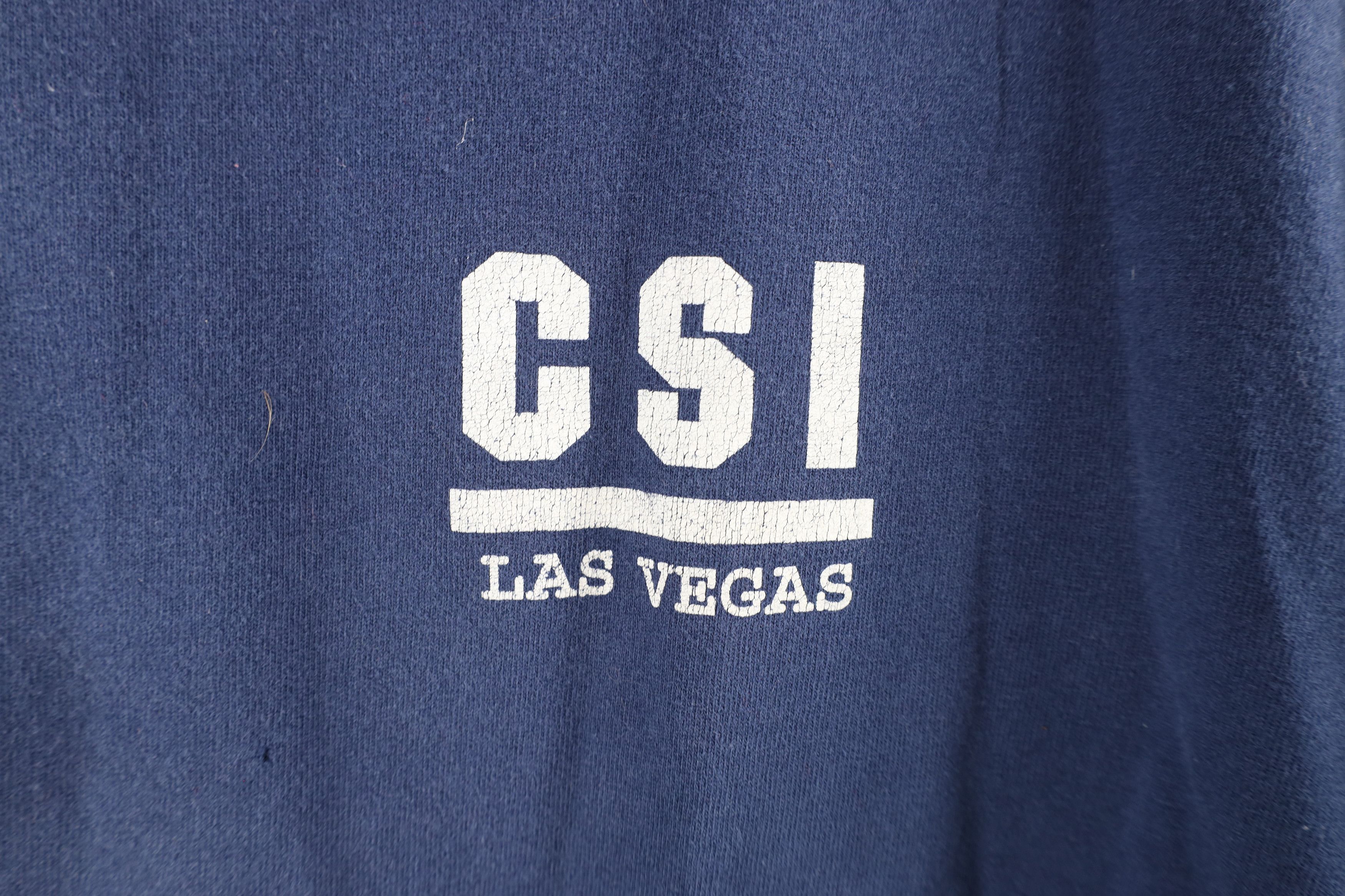 Vintage Vintage Out CSI Las Vegas Short Sleeve T-Shirt Blue Cotton Size US XL / EU 56 / 4 - 4 Thumbnail