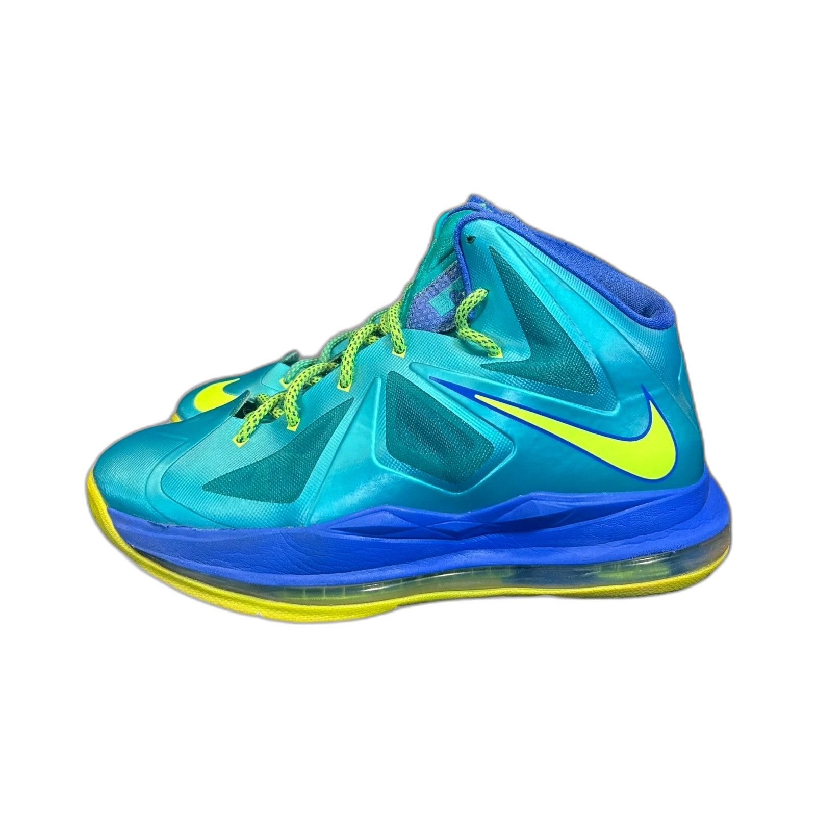Nike Nike Lebron X 10 Turquoise Volt Size 6.5Y 543564 304 Size US XXS / EU 40 - 6 Thumbnail