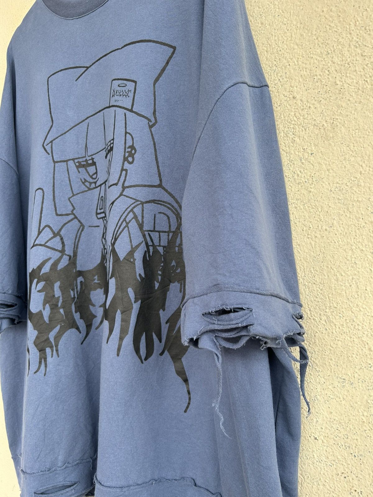 Japanese Brand Volcan & Aphrodite Art Distressed Oversized Sweatshirt Size US L / EU 52-54 / 3 - 6 Thumbnail