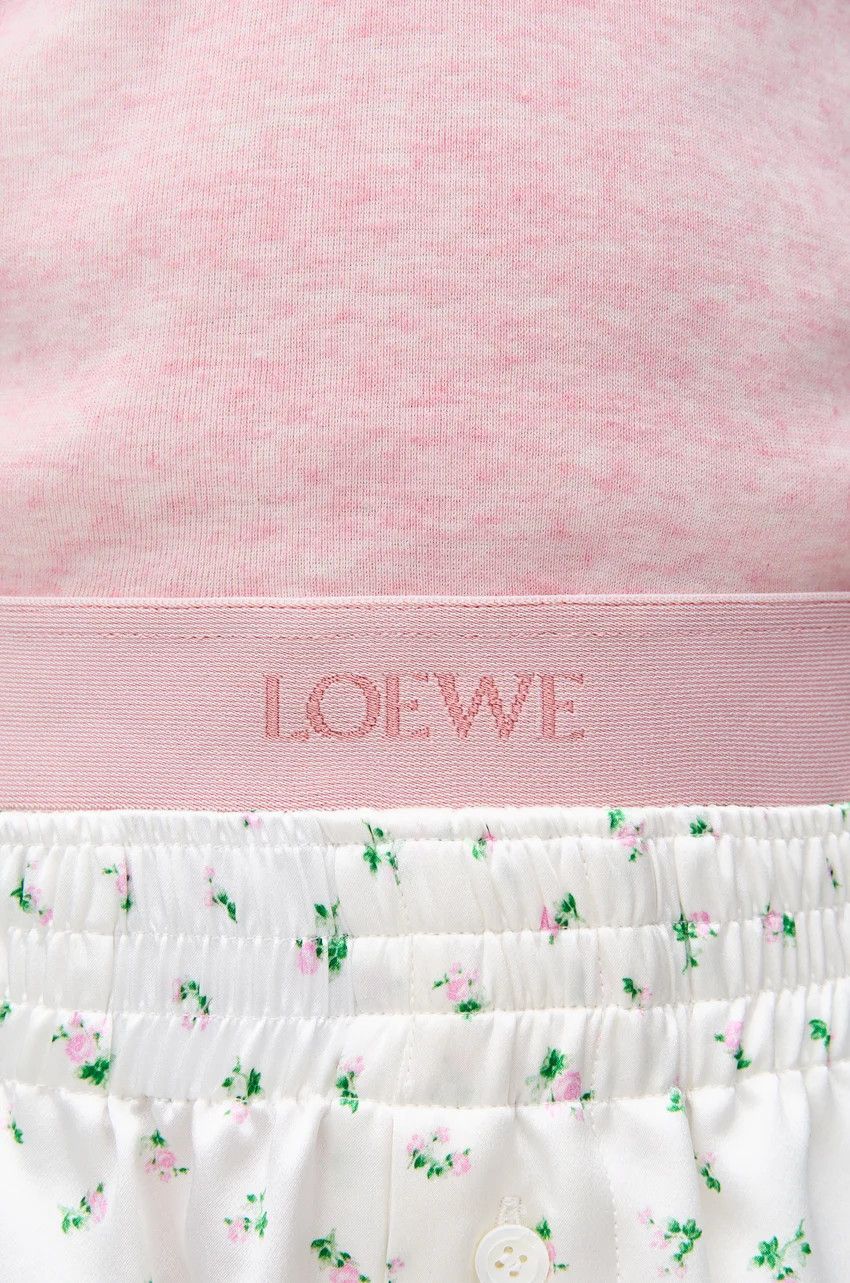 Loewe o1loc1c0525 Cropped Polo In Cotton And Wool in Pink Size L / US 10 / IT 46 - 5 Thumbnail