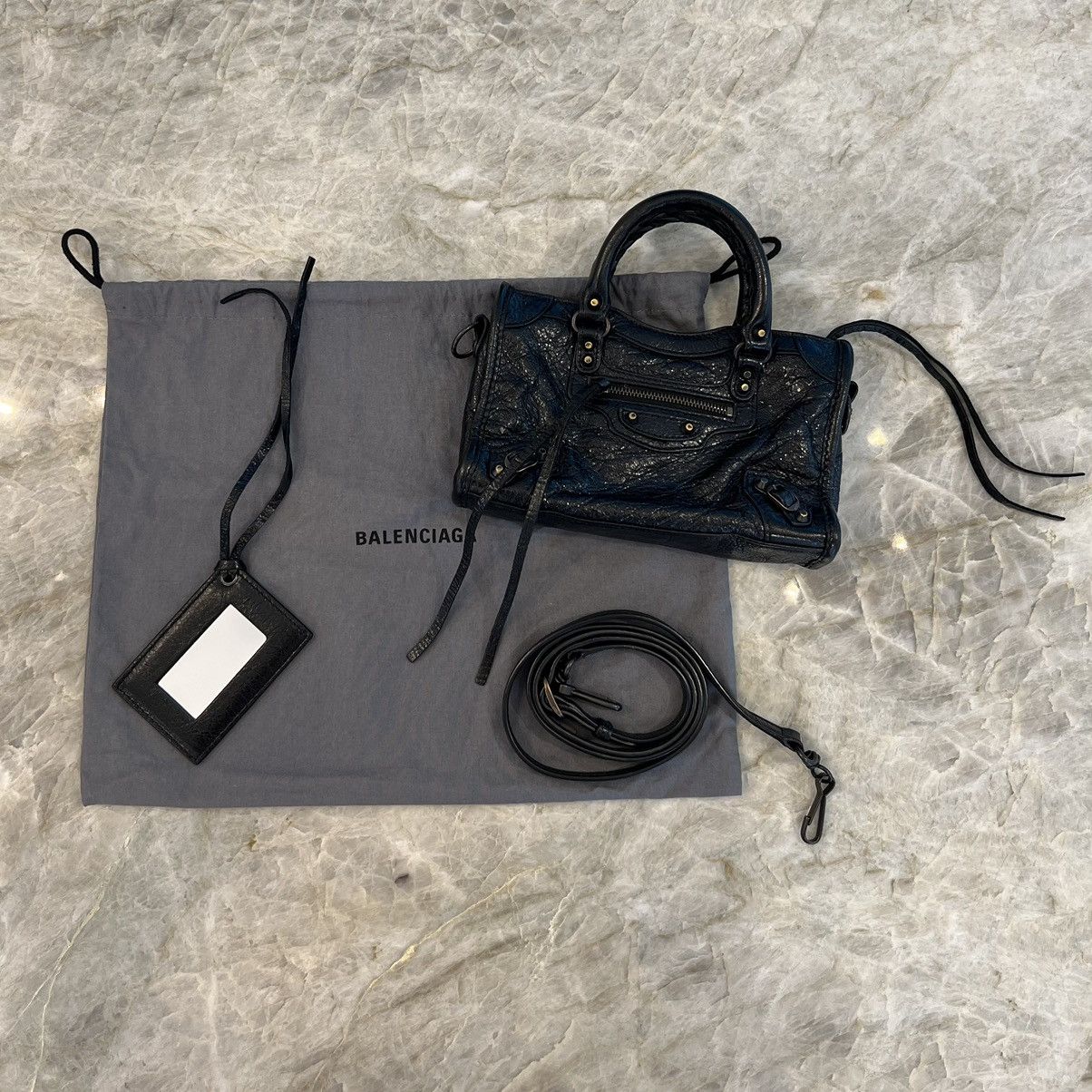 balenciaga classic silver nano city bag