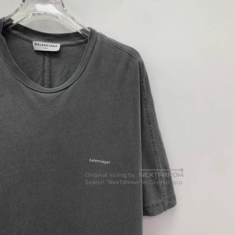 Balenciaga Balenciaga Dark gray washed old logo letter printed round Size US XS / EU 42 / 0 - 3 Thumbnail