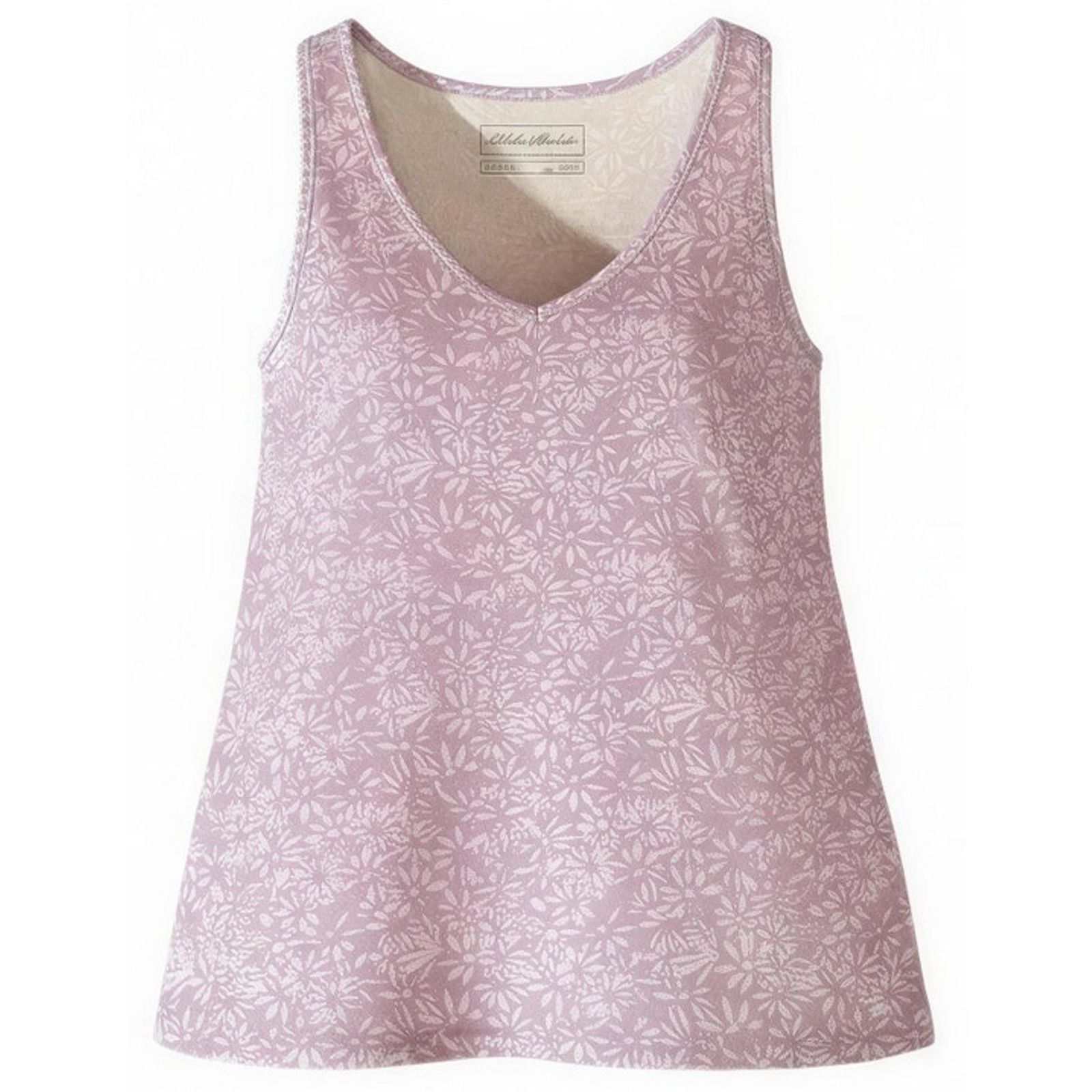 Eddie Bauer Eddie Bauer Pajama Top Purple Floral Print Sleeveless V-Neck Size ONE SIZE - 1 Thumbnail