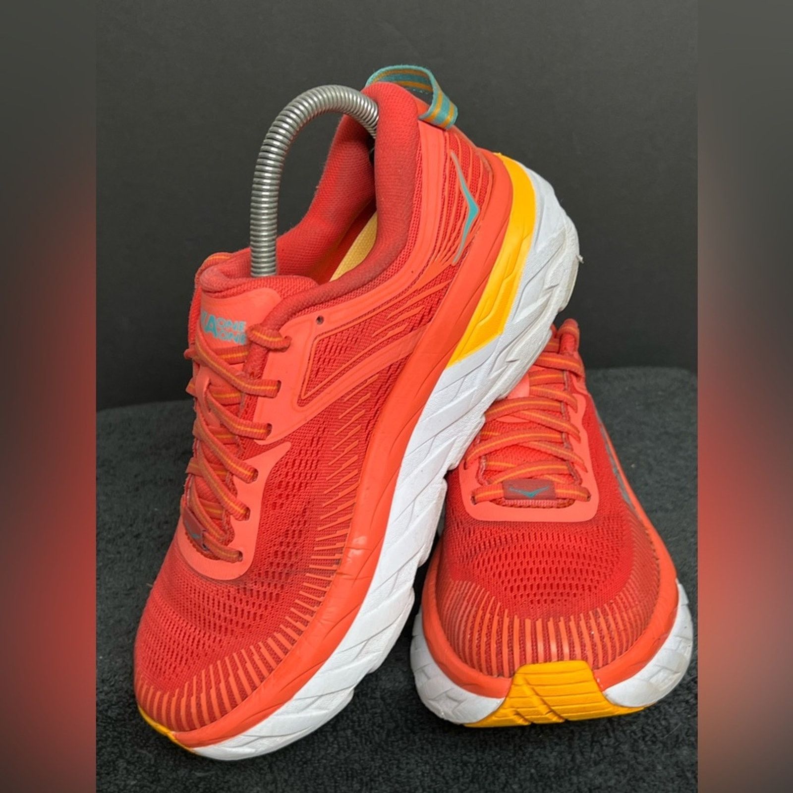 Hoka Hoka One One Womens Bondi 7 Coral Running Shoes Sneakers 6.5 Size US 6.5 / IT 36.5 - 4 Thumbnail