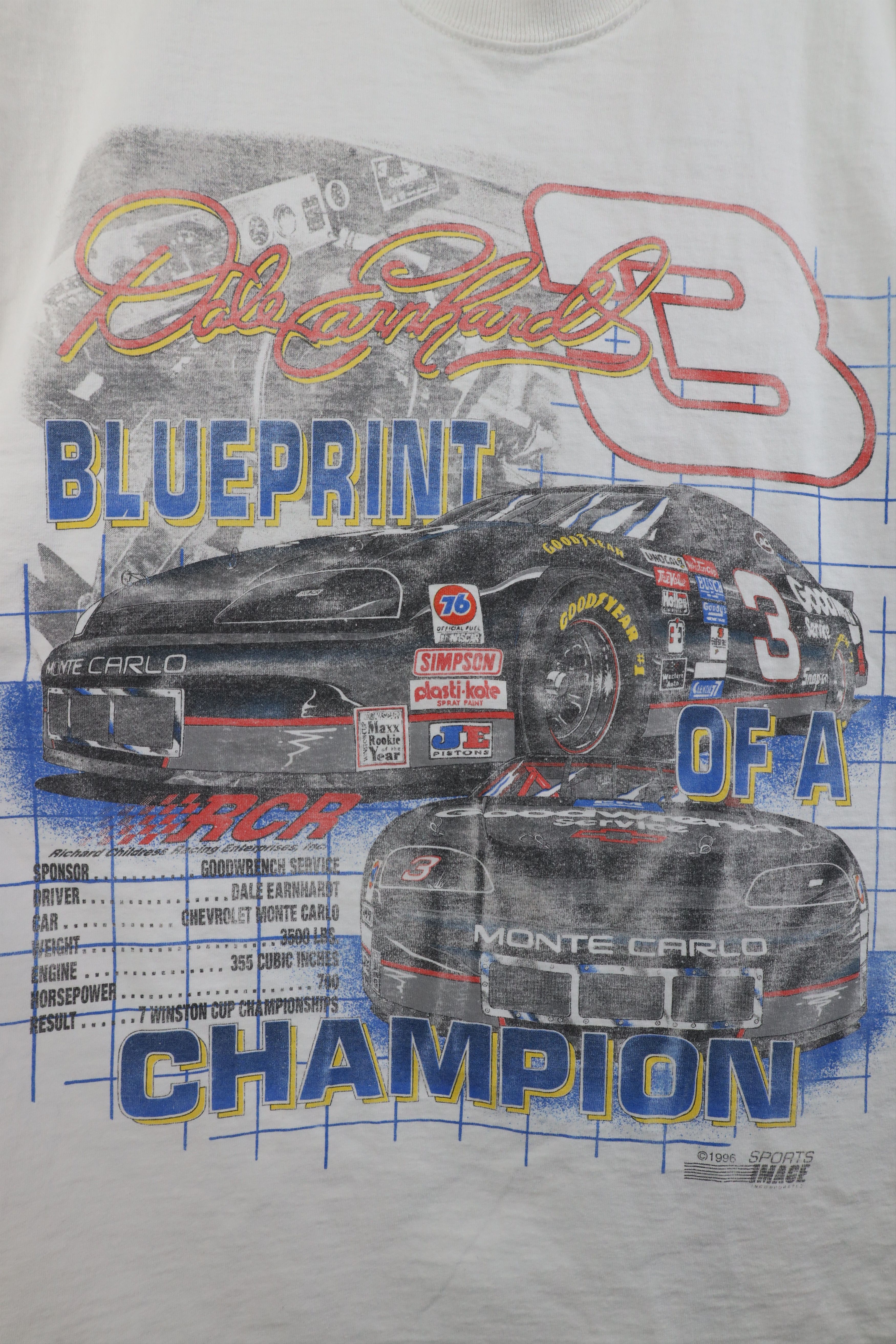Vintage Vintage 90s NASCAR Earnhardt Racing All Over Print T-Shirt Size US XL / EU 56 / 4 - 4 Thumbnail