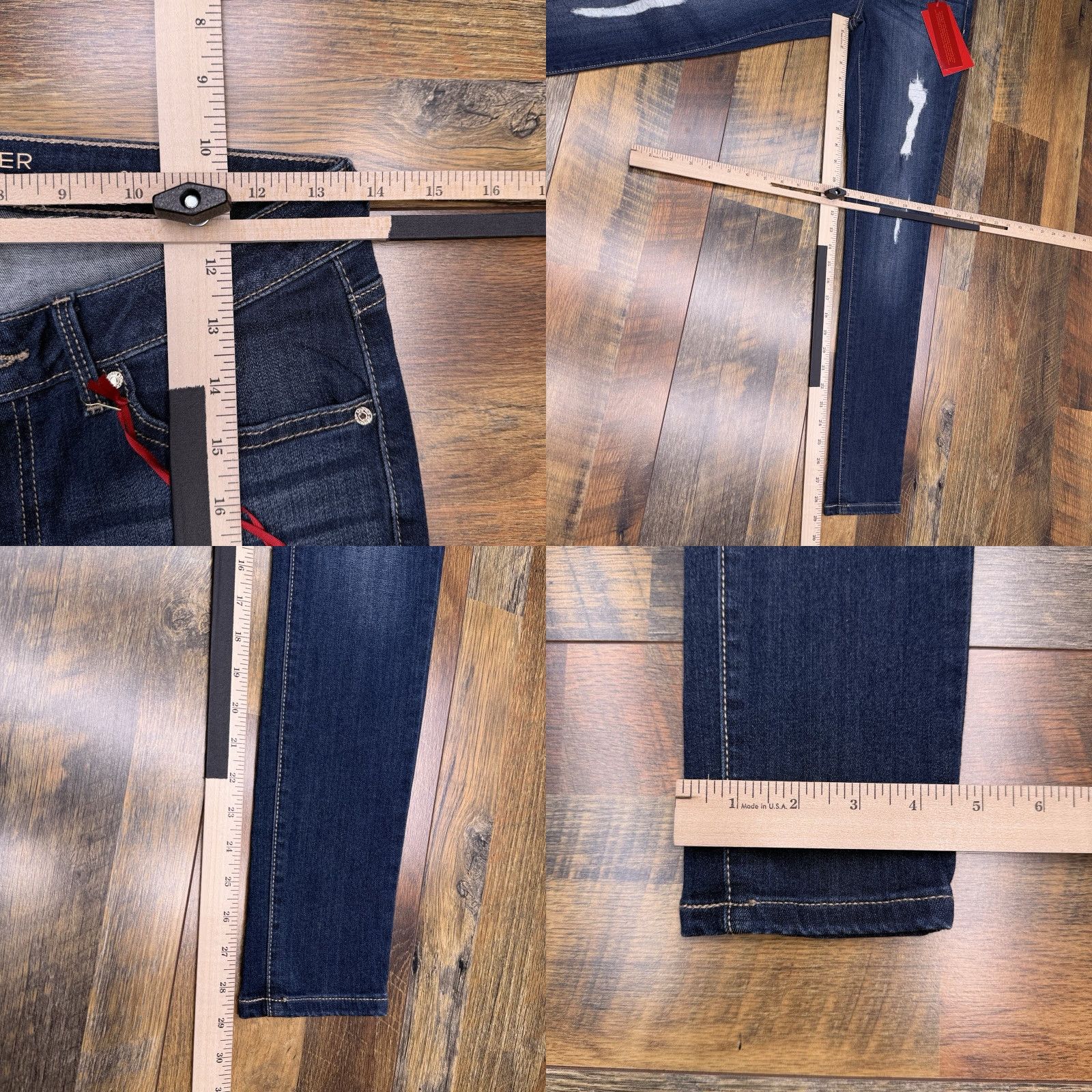 Vintage Jennifer Lopez Jeans Skinny Womens 6 Mid Rise Stretch Denim Blue 5-Pocket Zip Slim City Modern Campaign Womens Size 28" / US 6 / IT 42 - 9 Thumbnail