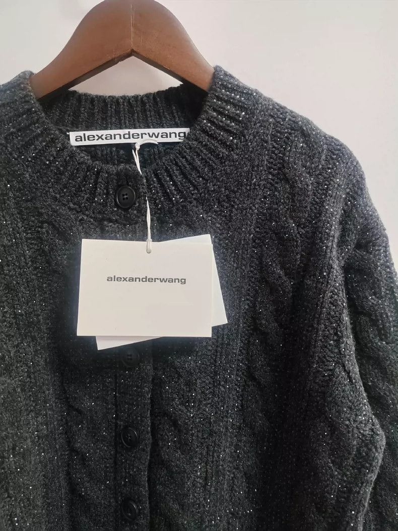 Alexander Wang Alexander Wang FW24 Crewneck Crystal Button Sweater- Size S / US 4 / IT 40 - 7 Thumbnail