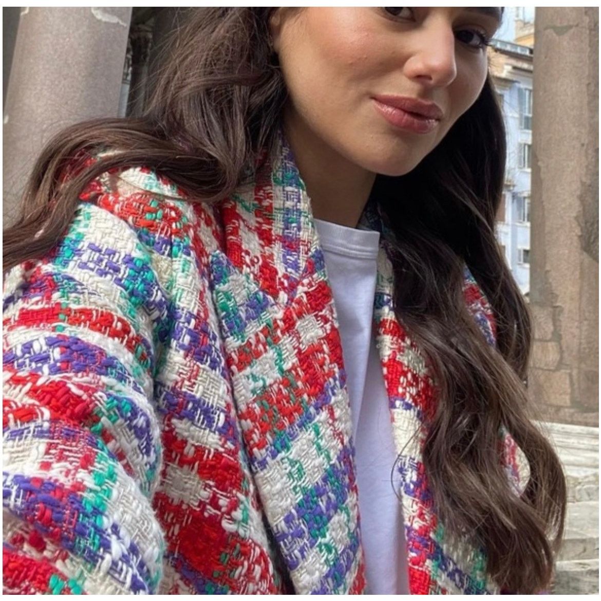 Zara ZARA PEARL BUTTON TEXTURED JACKET MULTICOLORED Size XS / US 0-2 / IT 36-38 - 7 Thumbnail