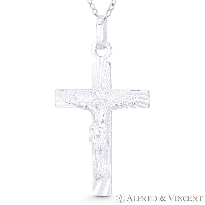 Other Jesus on Radiant Cross Pendant in .925 Sterling Silver Size ONE SIZE - 1 Preview