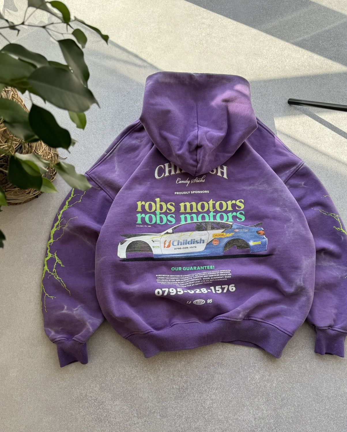 Japanese Brand Vintage Childish 1995 Robs Motors Purple hoodie Size US S / EU 44-46 / 1 - 3 Thumbnail