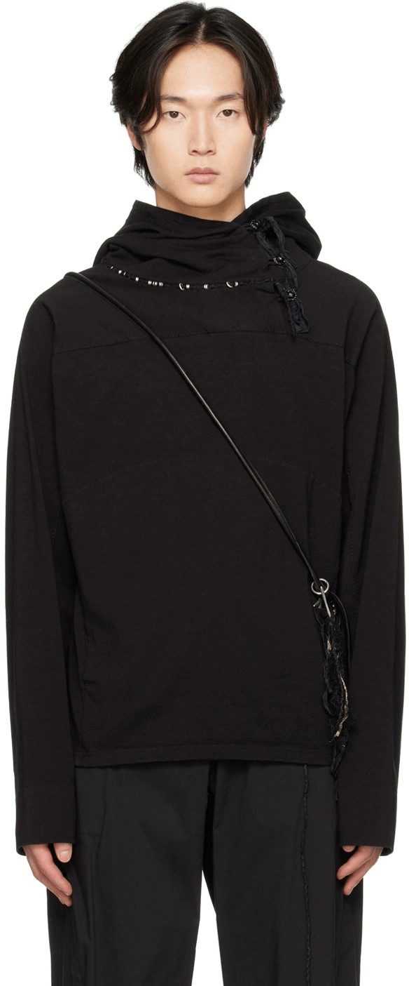 Hyein Seo Black Button Hoodie | Grailed