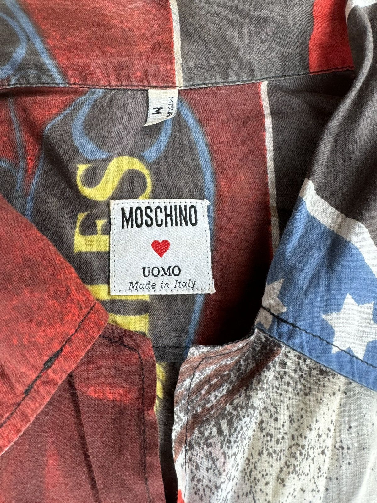 Moschino × Vintage VTG 1990‘s iconic More Chicken than Eagly Shirt Size US M / EU 48-50 / 2 - 2 Thumbnail
