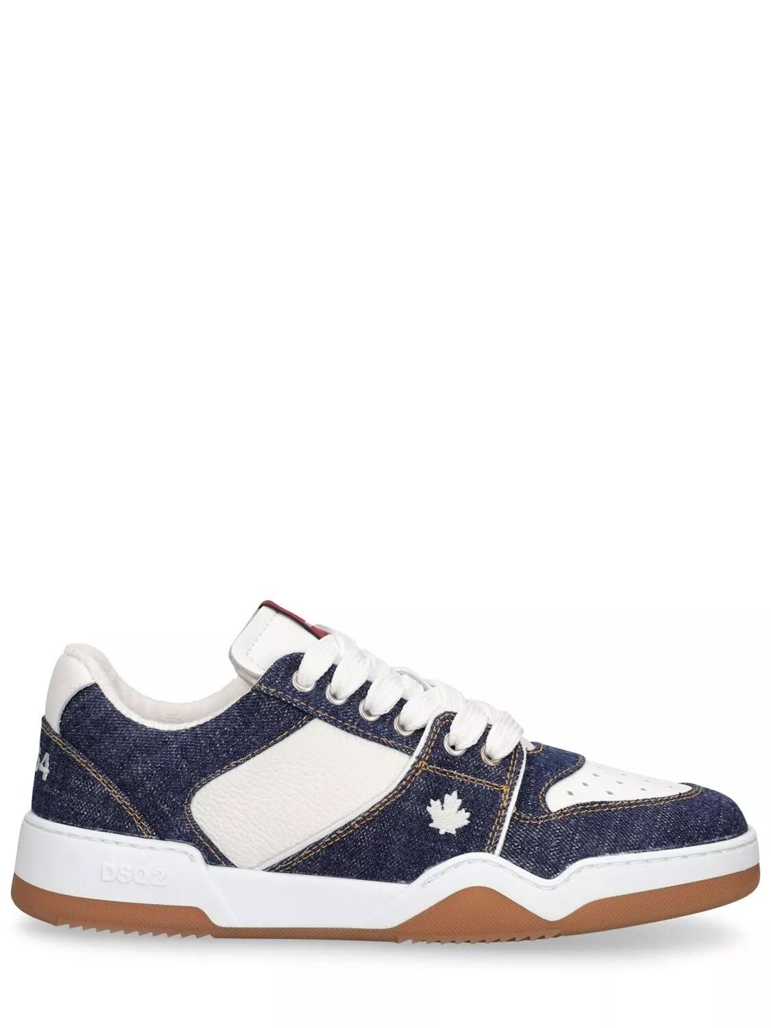 DSQUARED2 Spiker Wmn's W/B Denim Low Top Sneakers New