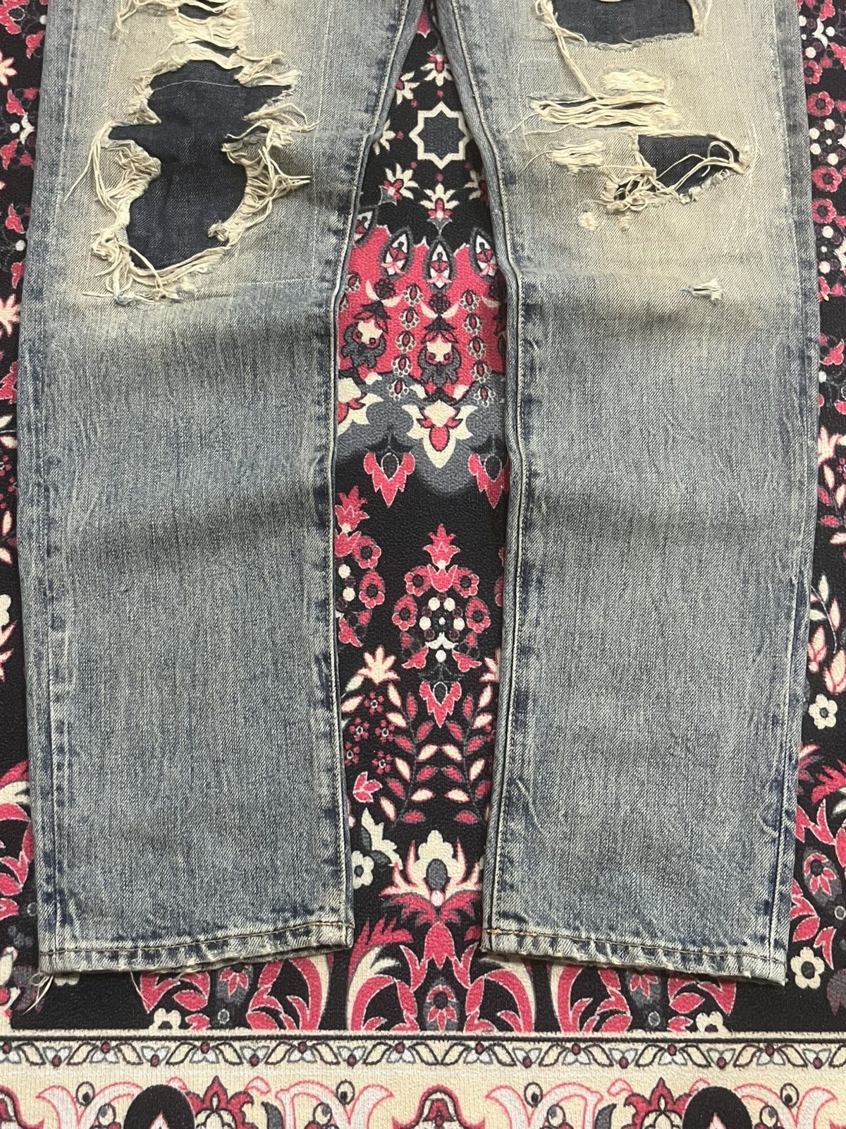 RRL Ralph Lauren Vintage Ralph Lauren Denim Destroyed Skinny Boyfriend Jeans Size 27" / US 4 / IT 40 - 9 Thumbnail