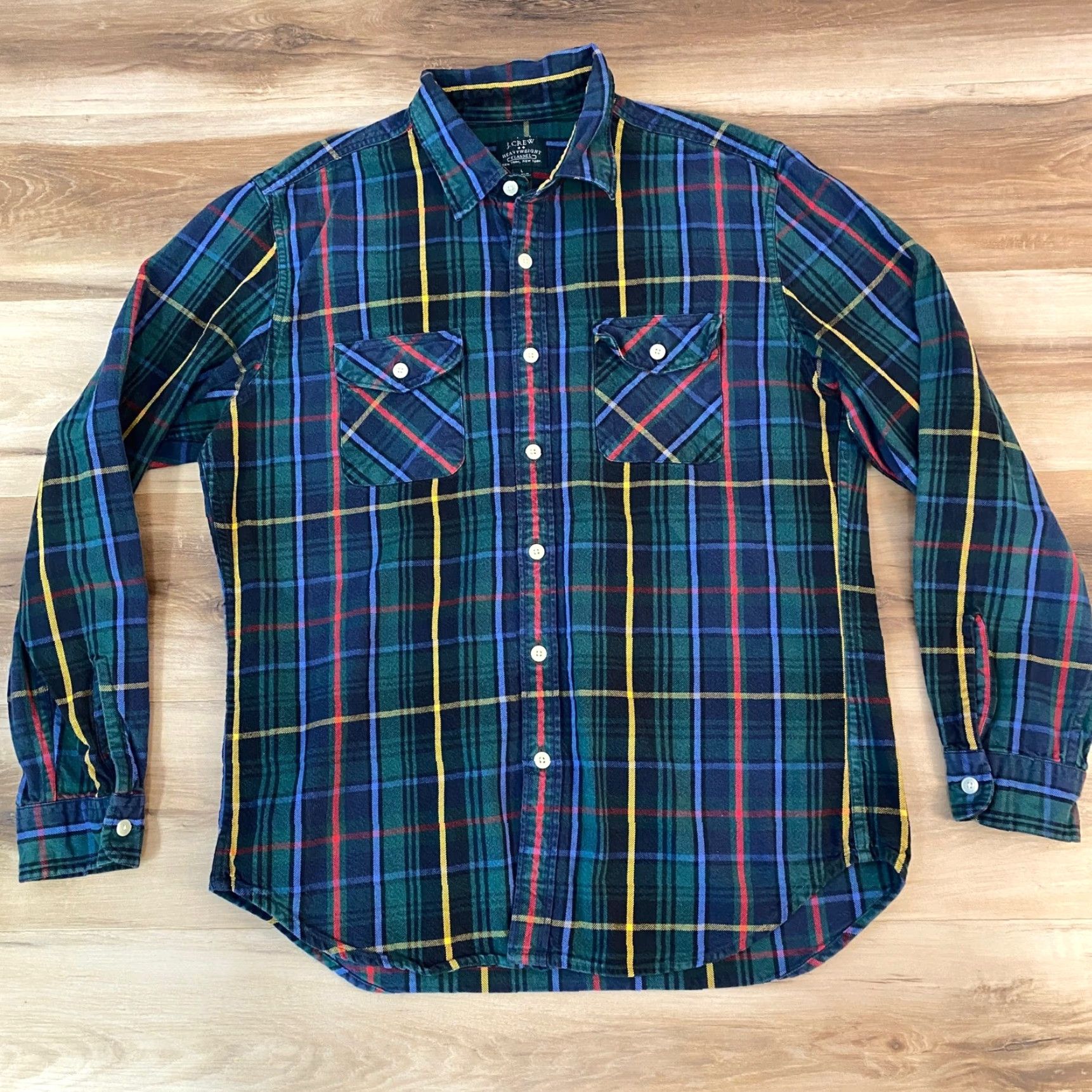 J.Crew J Crew Shirt Mens Large Heavyweight Flannel Multicolor Plaid Button Up Size US L / EU 52-54 / 3 - 2 Thumbnail
