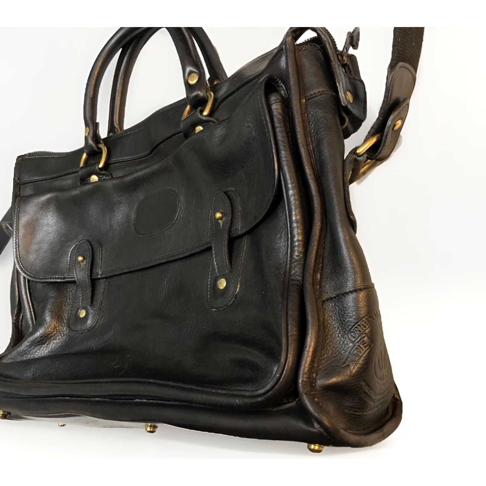 Vintage Rare 1995 Ghurka Marley Hodgson Messenger Briefcase - Black Leather Size ONE SIZE - 3 Thumbnail