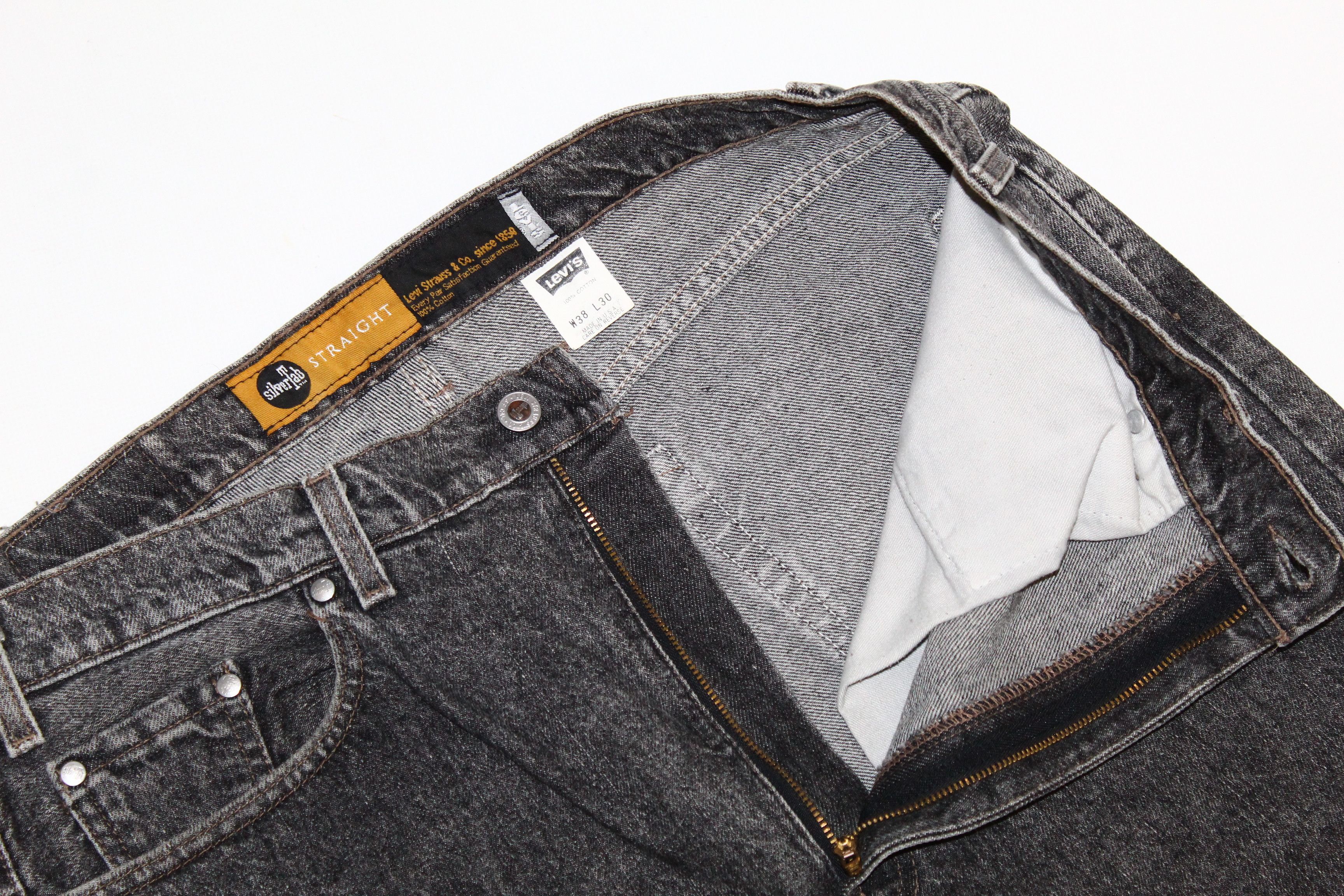 Levi's RARE🔥'93 Levi's SilverTab 549 Baggy Stonewash Black Jeans Size US 37 - 5 Thumbnail