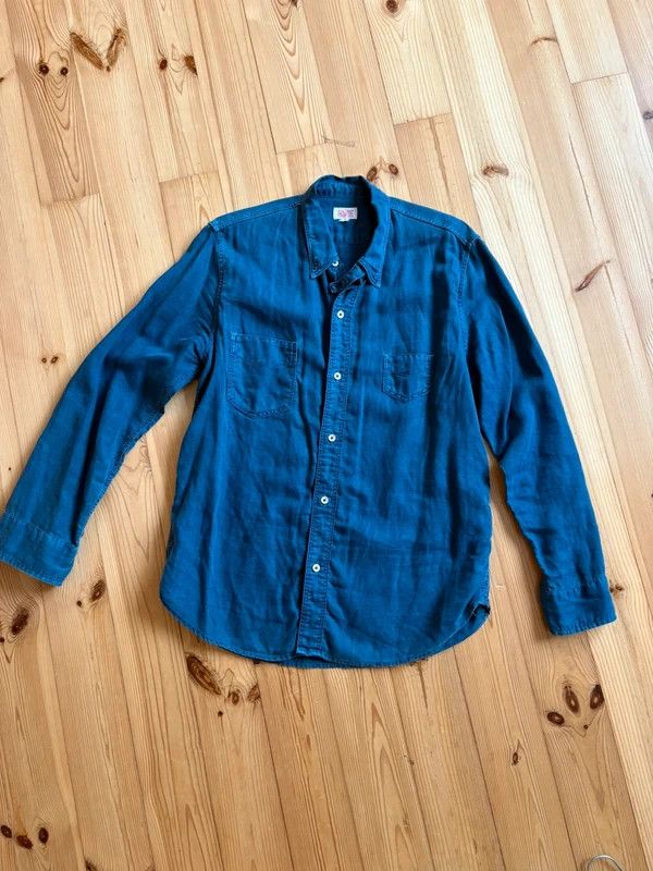 Levi's Vintage Clothing LVC 1920s Indigo dyed Sunset small shirt Size US S / EU 44-46 / 1 - 1 Thumbnail