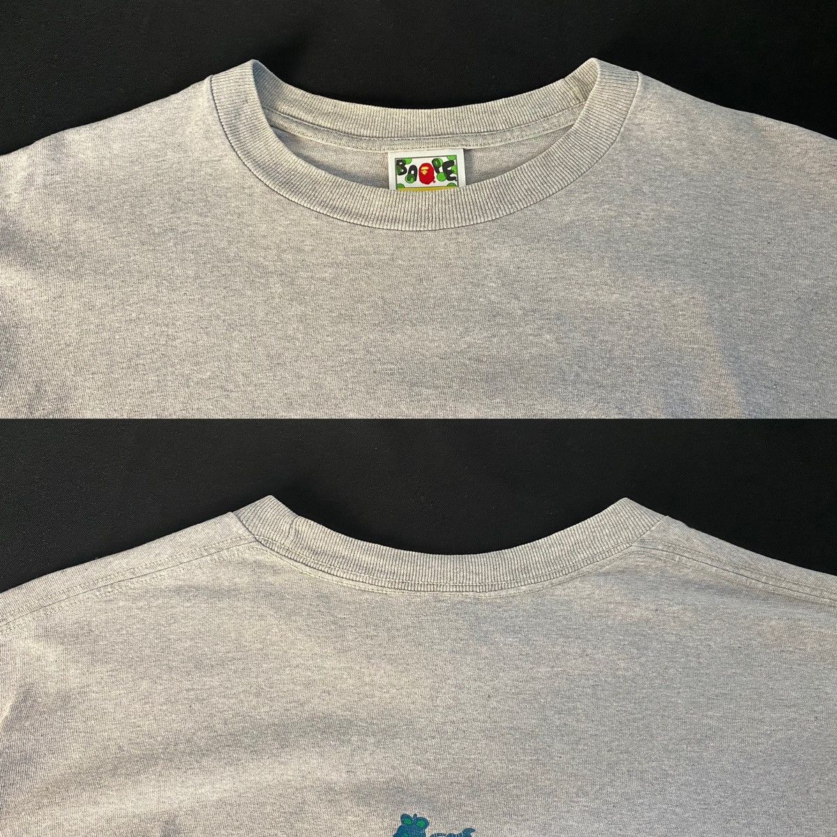 Bape Vintage A Bathing Ape Bape Gray XL Black Gothic Logo Print Size US XL / EU 56 / 4 - 6 Thumbnail