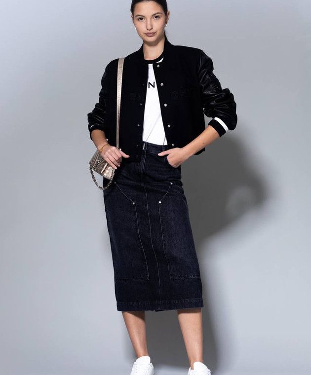Givenchy o1w1db10325 Bomber Jacket In Wool in Black Size XS / US 0-2 / IT 36-38 - 2 Thumbnail