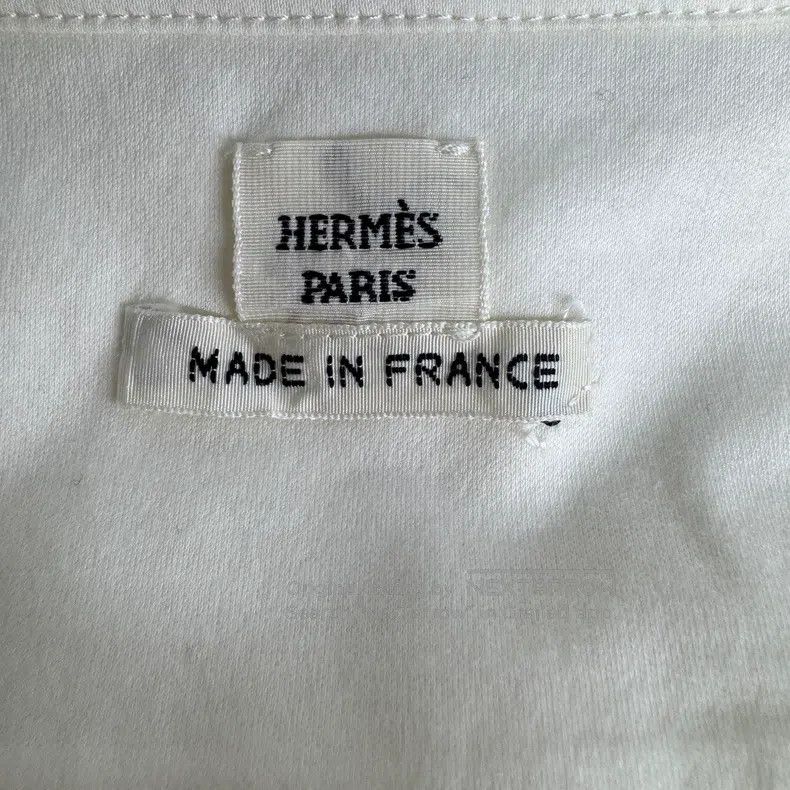 Hermes Hermes White Chest Pocket Embroidered Round Neck Short Sle Size S / US 4 / IT 40 - 3 Thumbnail