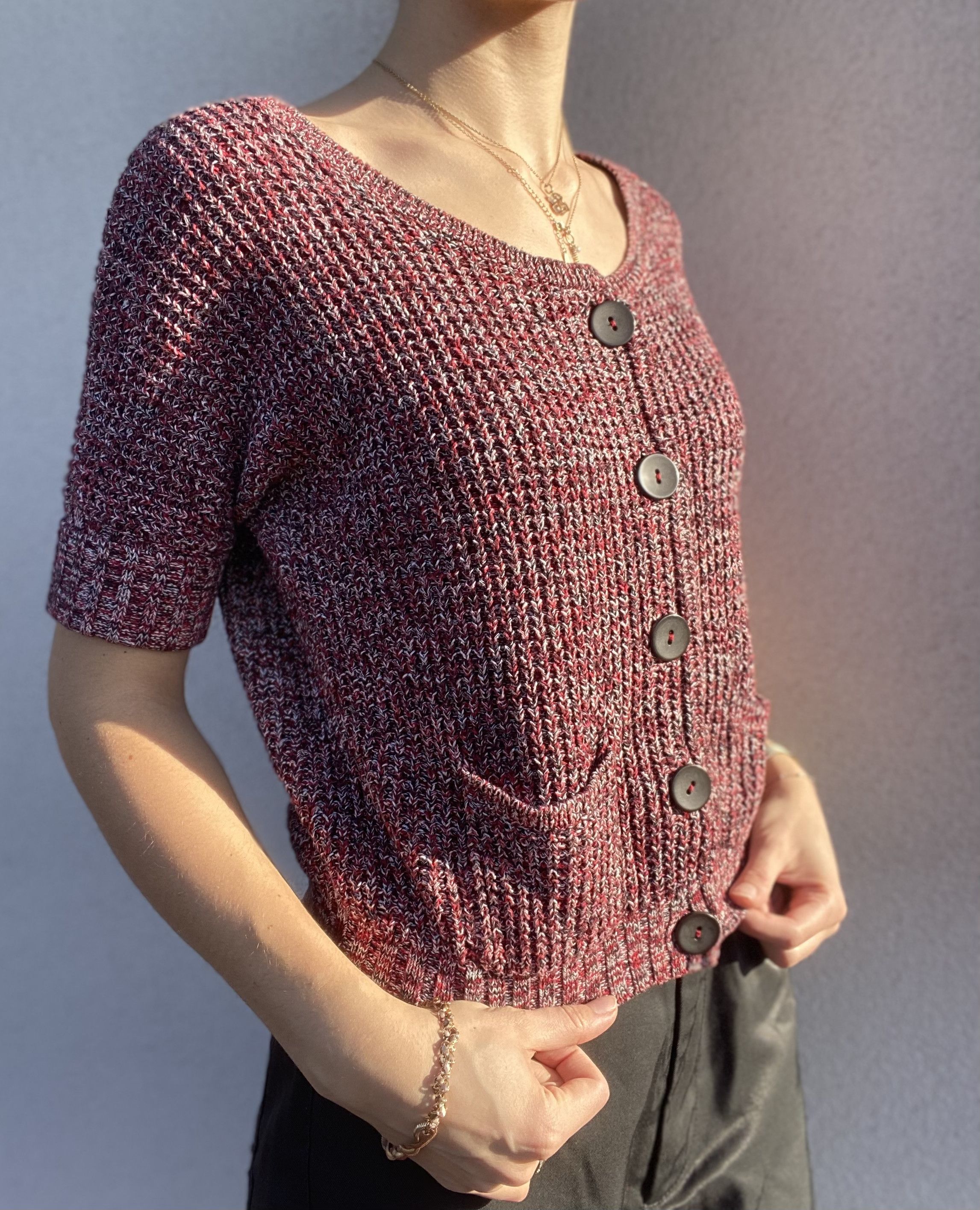 Tommy Hilfiger Tommy Hilfiger cardigan shortsleeve size S Burgundy knitwear Size S / US 4 / IT 40 - 5 Thumbnail