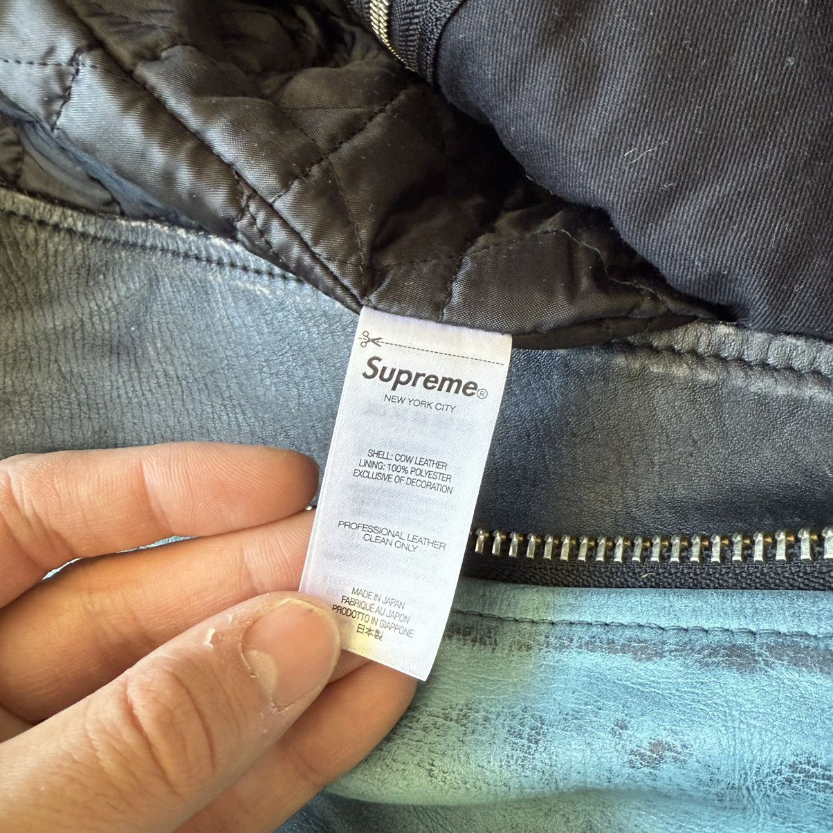Blackmeans × Supreme Supreme x Blackmeans Painted Leather Jacket Size US M / EU 48-50 / 2 - 6 Thumbnail