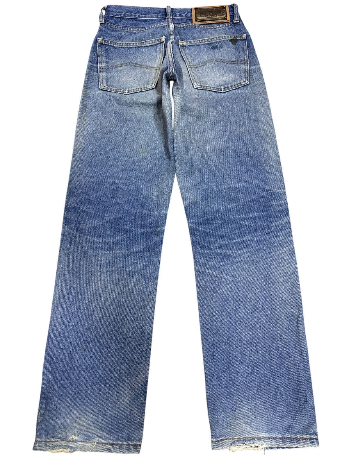 Armani × Giorgio Armani Vtg 90s Armani Faded Bleached Dirty Washed Jeans Size US 28 / EU 44 - 2 Thumbnail