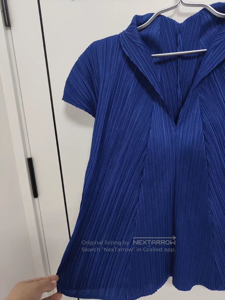 Issey Miyake Issey Miyake Royal Blue Short Sleeve Size XL / US 12-14 / IT 48-50 - 3 Thumbnail