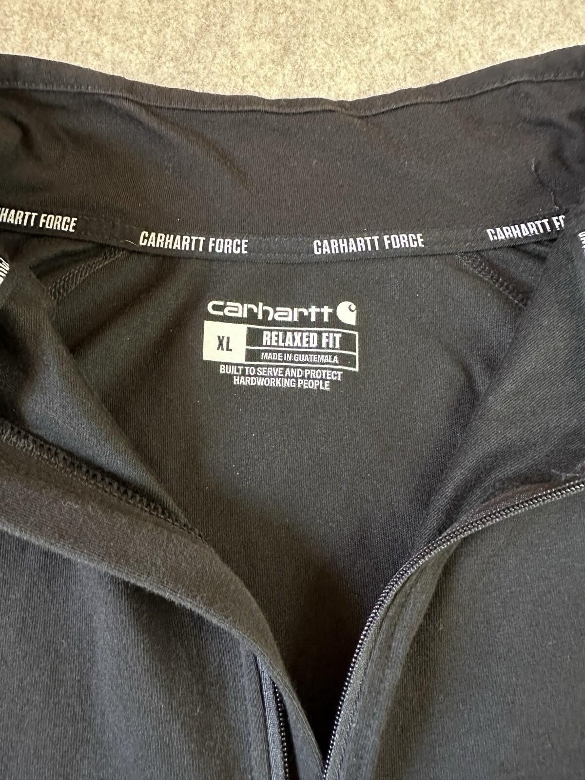 Carhartt CARHARTT Force 1/4 Zip Men's XL Black Long Sleeve Pullover Size US XL / EU 56 / 4 - 3 Thumbnail
