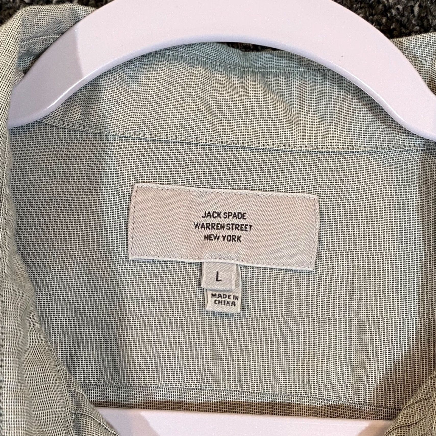 Vintage VINTAGE JACK SPADE Dress Shirt Men Large Gray Long Sleeve Button Up Casual Business Size 42R - 2 Thumbnail