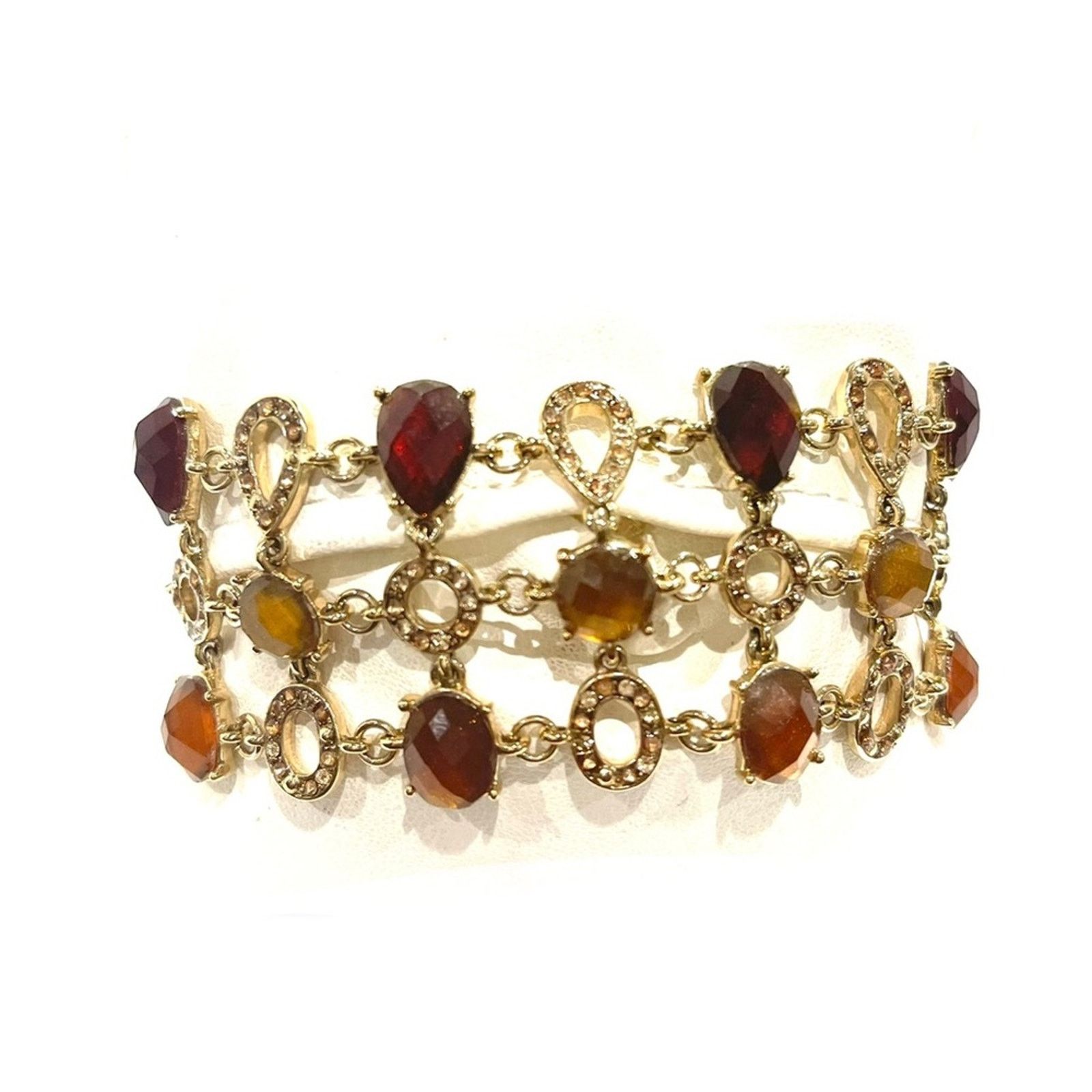 Liz Claiborne LIZ CLAIBORNE Vintage Amber Multi Strand Toggle Bracelet Size ONE SIZE - 4 Thumbnail