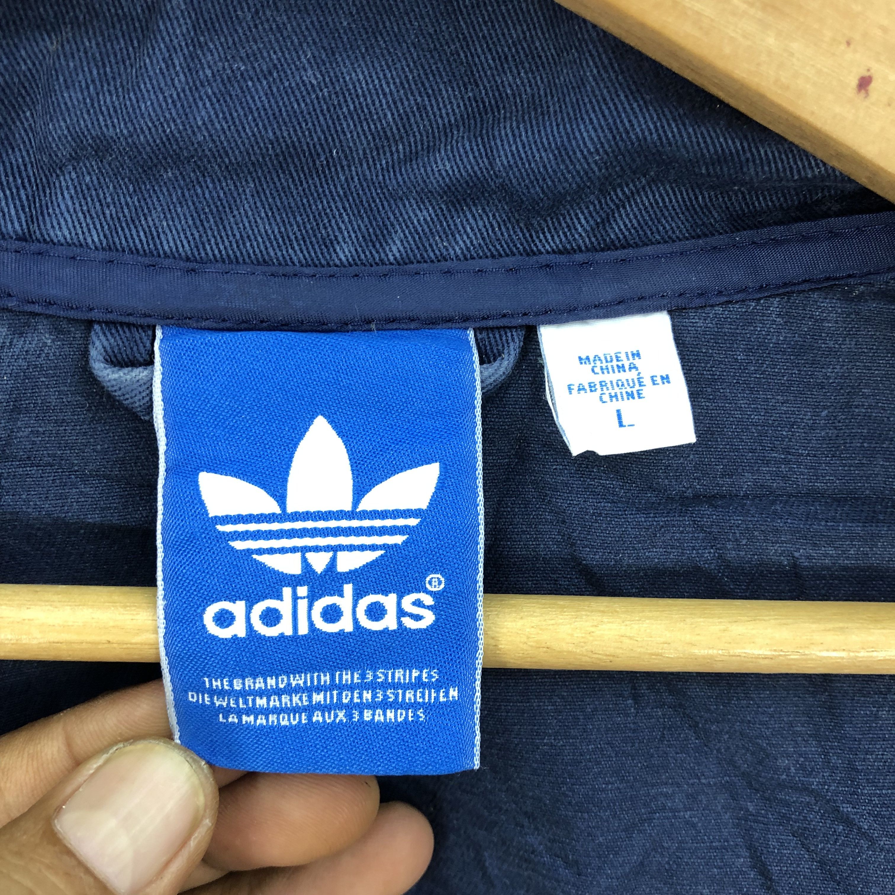 Adidas Vintage Y2K Adidas Chore Hoodie Long Trench Jackets Size US L / EU 52-54 / 3 - 6 Thumbnail