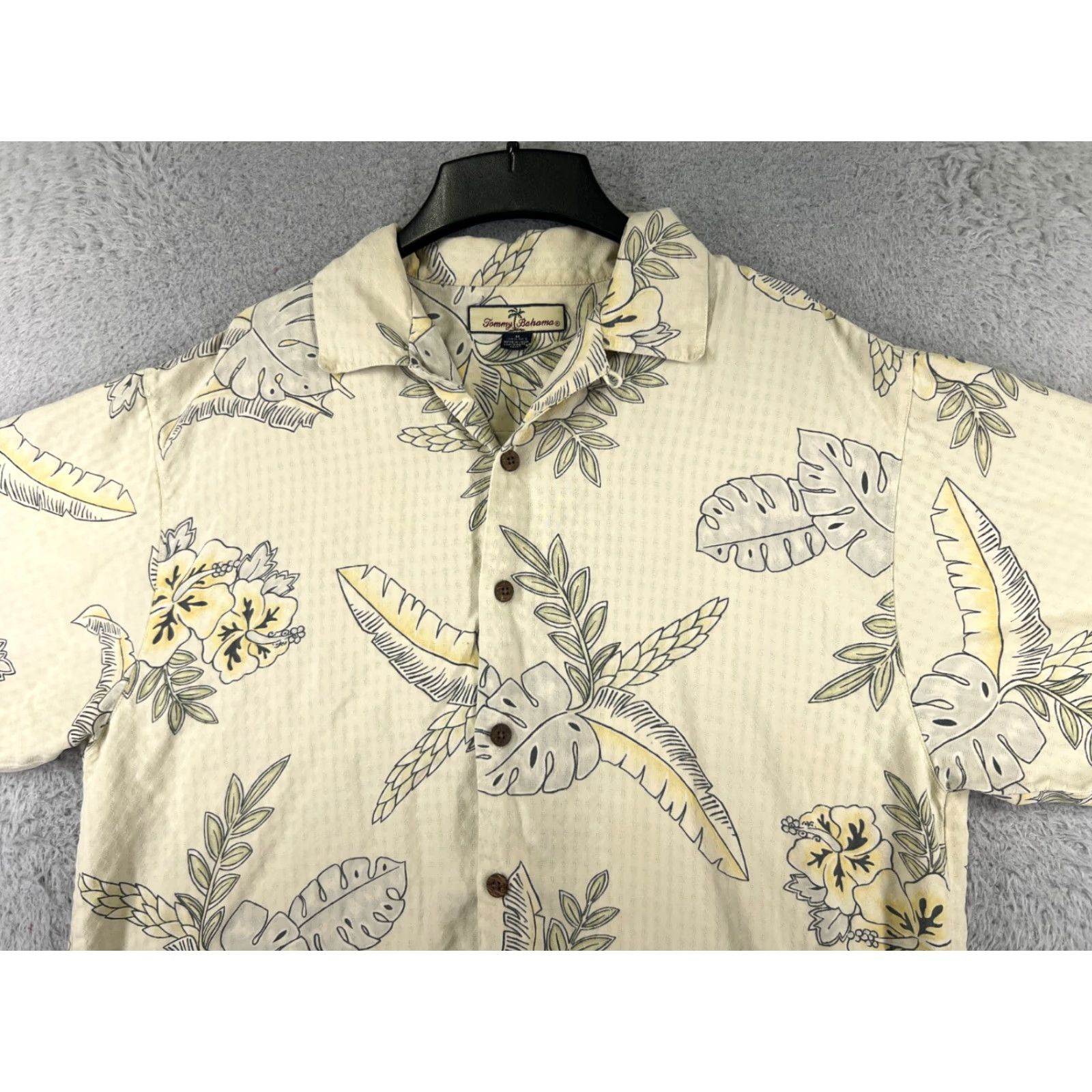 Tommy Bahama Tommy Bahama Shirt Men Medium Yellow Floral Hawaiian Button Up 100% Silk Pocket Size US M / EU 48-50 / 2 - 4 Thumbnail