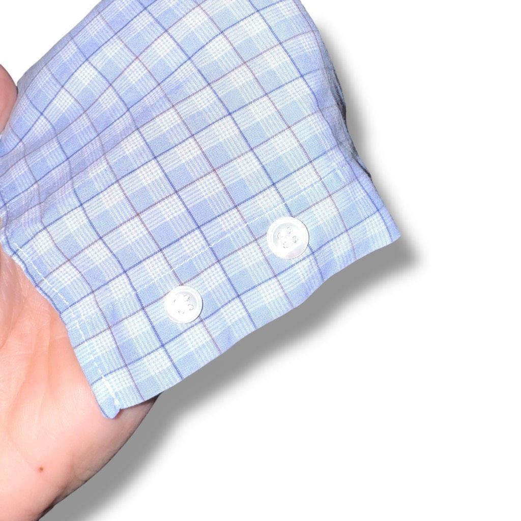Canali Canali Blue Made in Italy Button Down Dress Shirt Size 16 Size US M / EU 48-50 / 2 - 9 Thumbnail