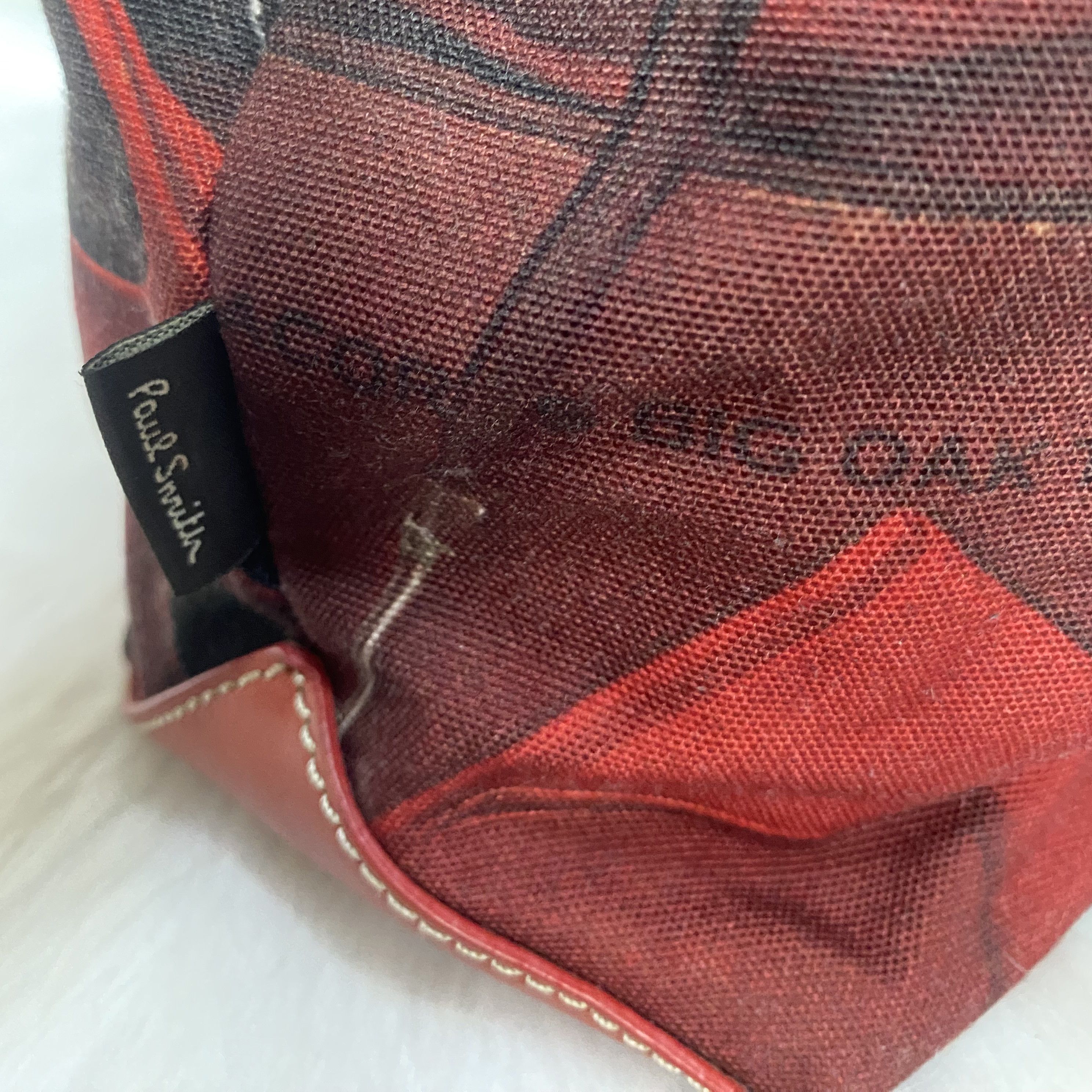 Paul Smith Vintage Red Mix Coated Canvas Leather Crossbody Bag Size ONE SIZE - 10 Thumbnail