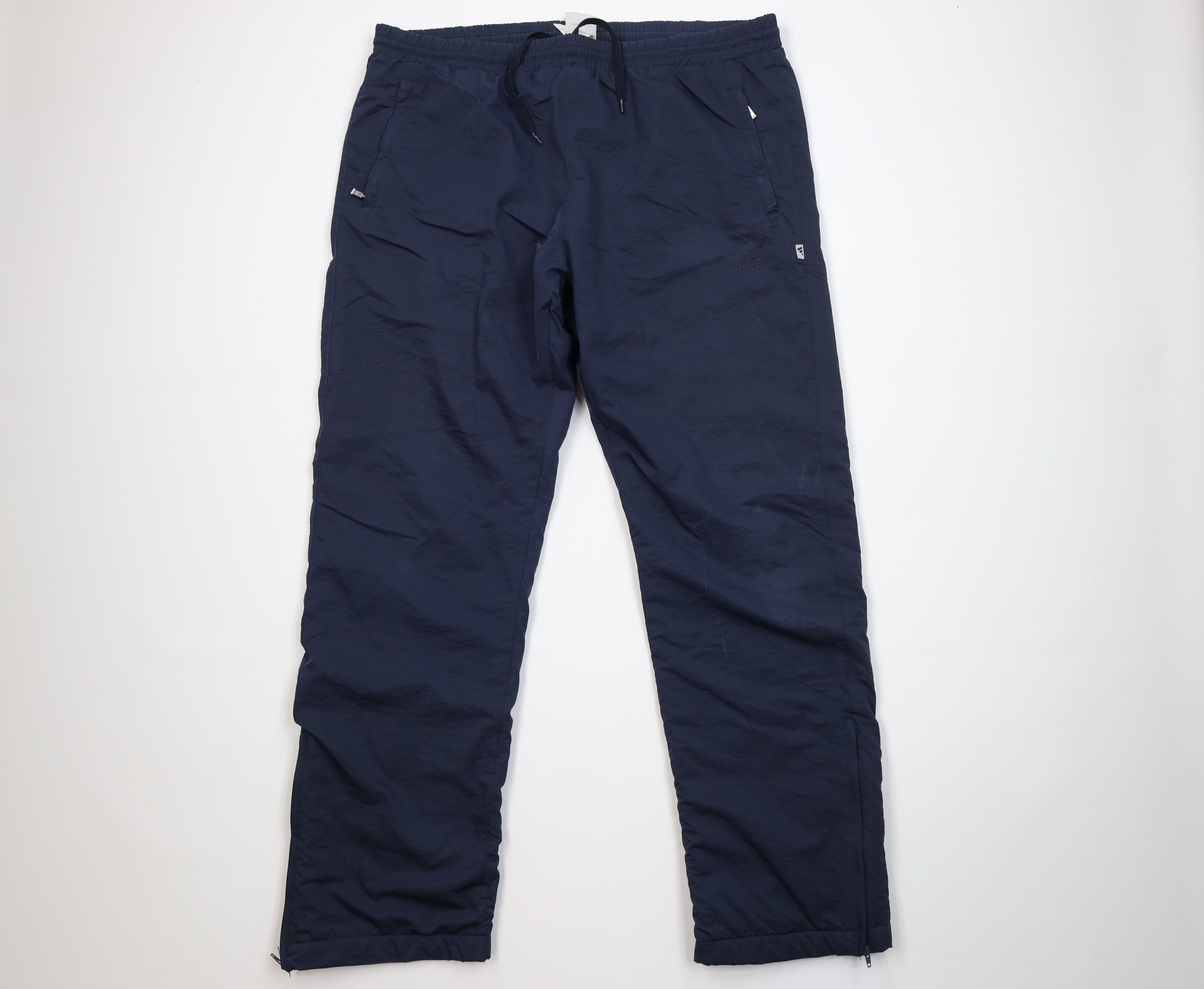 Adidas Vintage 90s Y2K Adidas Spell Out Fleece Lined Wide Leg Pants Size US 36 / EU 52 - 1 Thumbnail