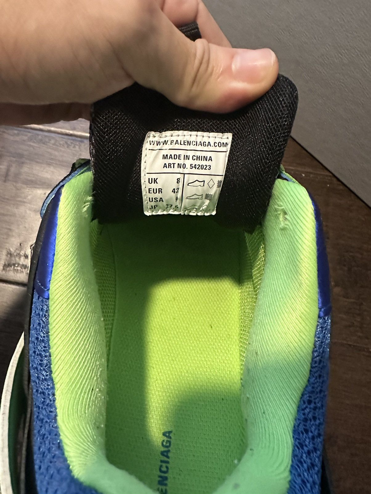 Balenciaga Balenciaga Track Green White Blue Size US 9 / EU 42 - 9 Thumbnail