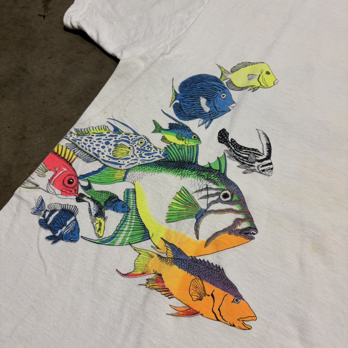 Vintage Vintage Cayman Islands Tropical Fish T shirt Reef 90s USA Size US XXL / EU 58 / 5 - 4 Thumbnail