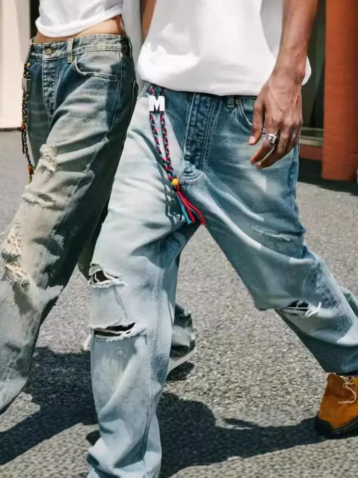 Japanese Brand × Jean Retro loose straight leg casual wide leg jeans Size US 30 / EU 46 - 3 Thumbnail