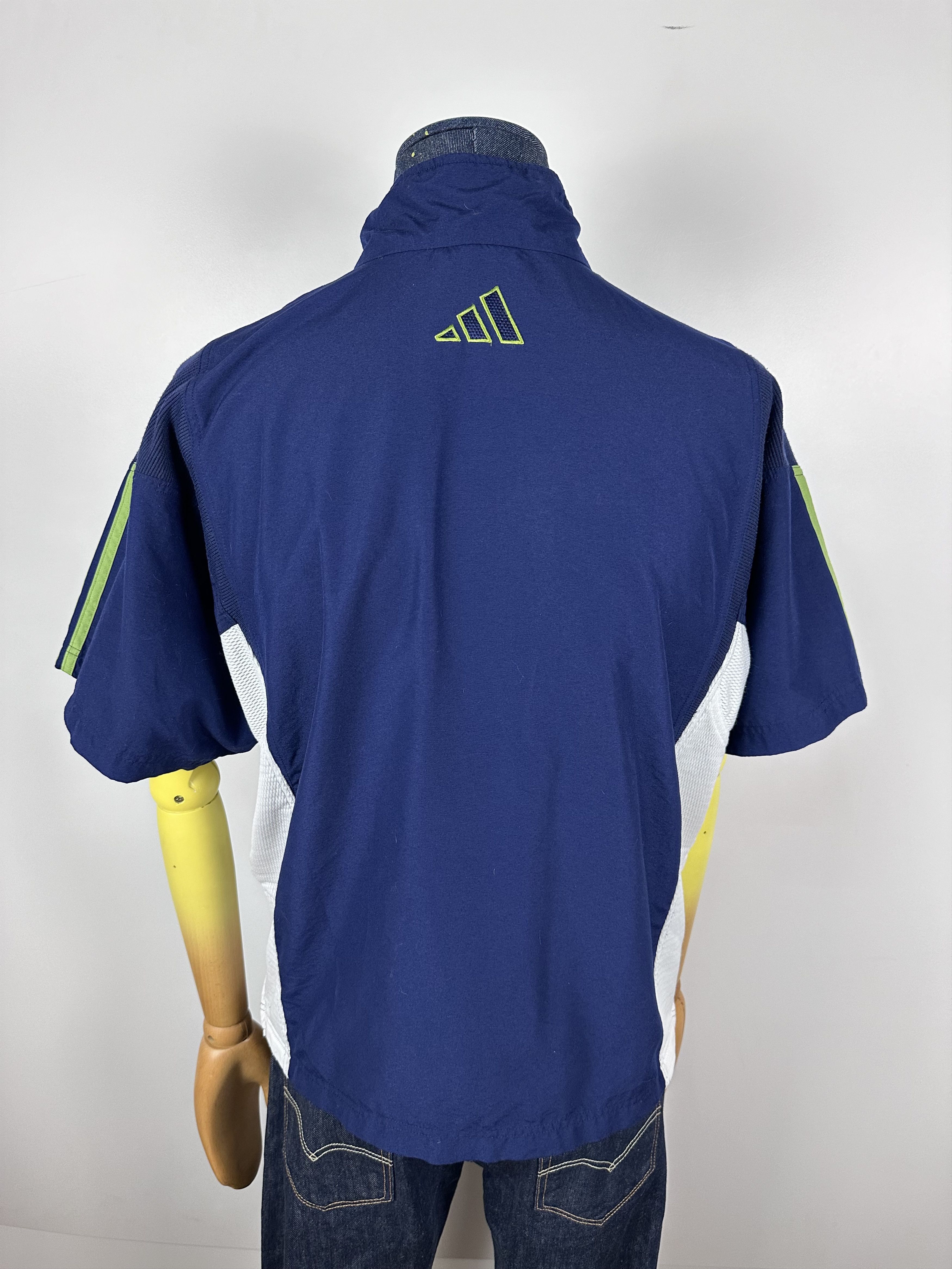 Adidas × Vintage Adidas Vintage 90s Blue Green Track Tracksuit Top Jacket Size US M / EU 48-50 / 2 - 7 Thumbnail