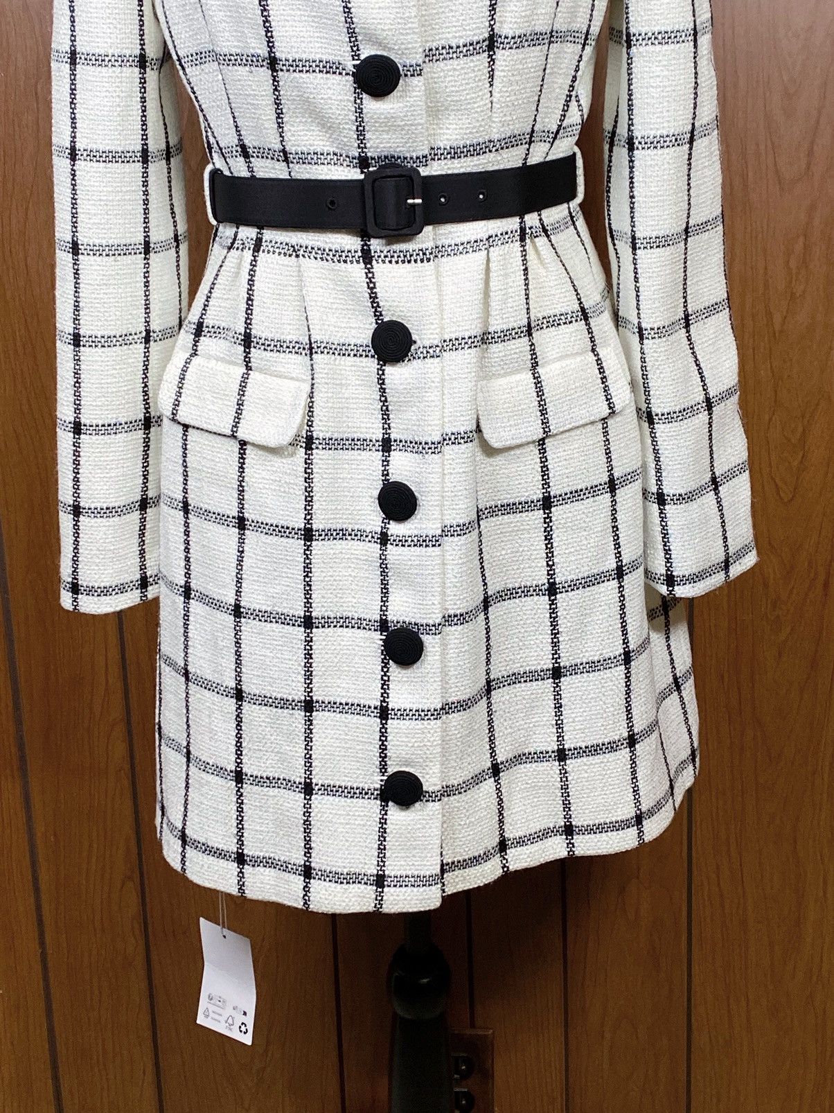 Self-Portrait Self-Portrait Checkered Belted Minidress size 6 Size M / US 6-8 / IT 42-44 - 6 Thumbnail