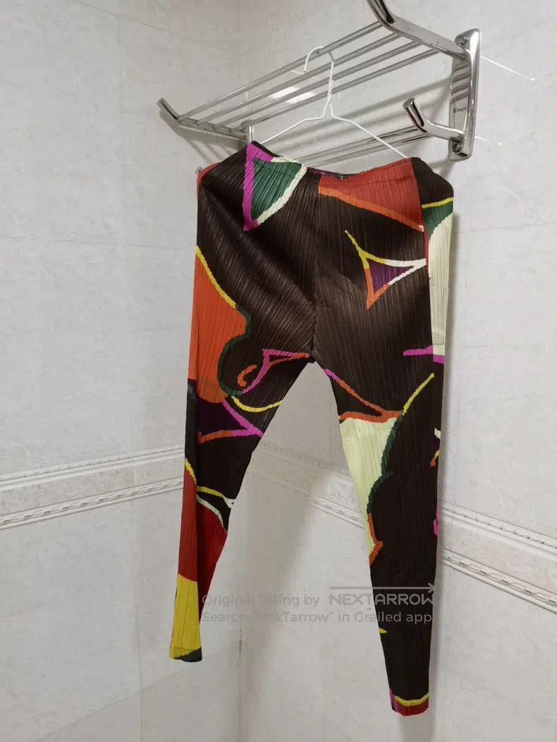 Issey Miyake Issey Miyake size:2 Brown Slim-fit Trousers Size 22" - 1 Thumbnail